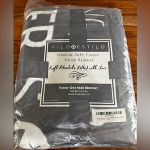 NWT Funny Get Well Soon Gifts for Women or Men, Fun Recovery Blanket 50X60”